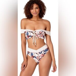 Anne Cole studio Bikini bottoms large L BONDI floral